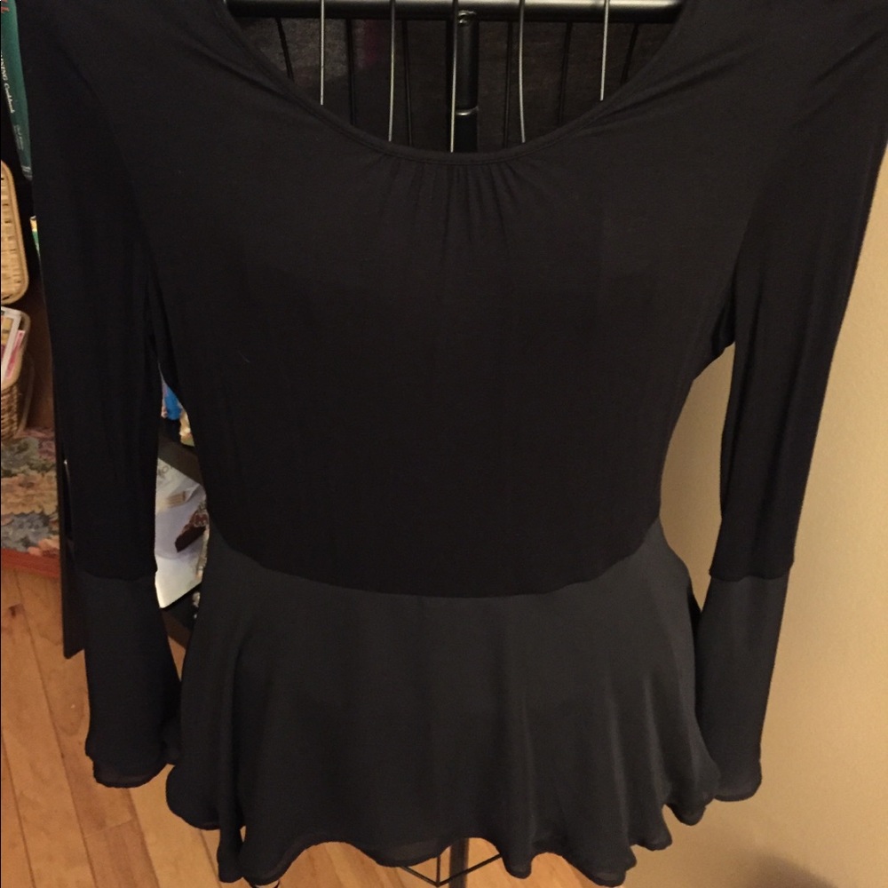 Black Two Toned Blouse